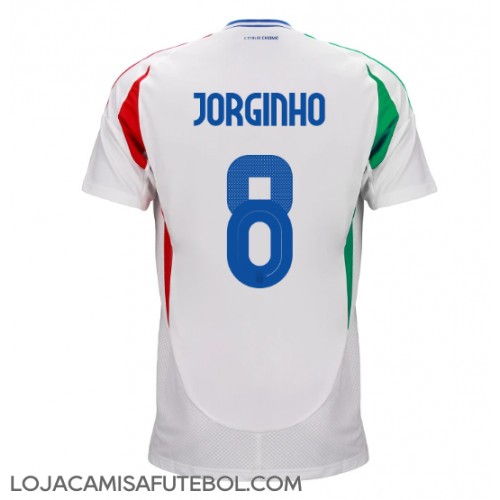 Camisa de Futebol Itália Jorginho Frello #8 Equipamento Secundário Europeu 2024 Manga Curta